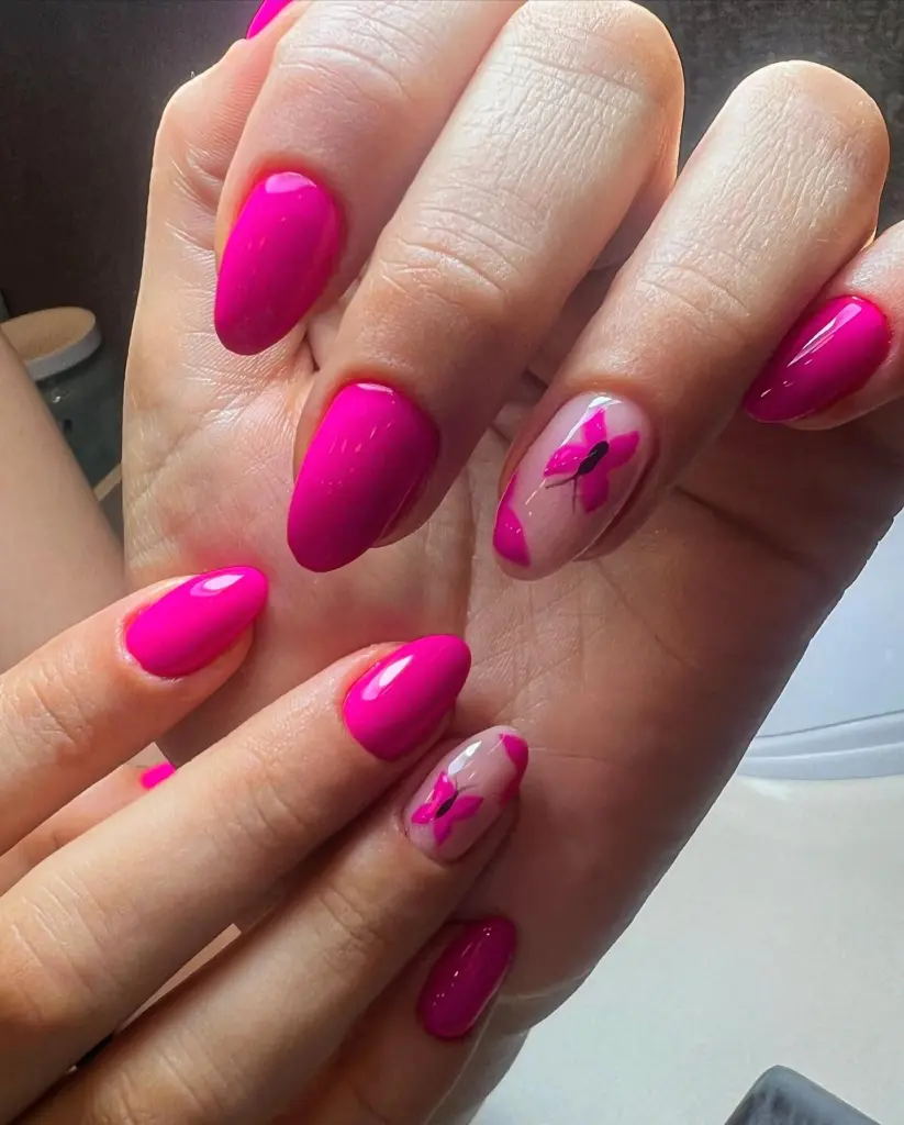 tasarım pembe jel tırnak