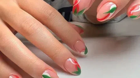 yapraklı nail art